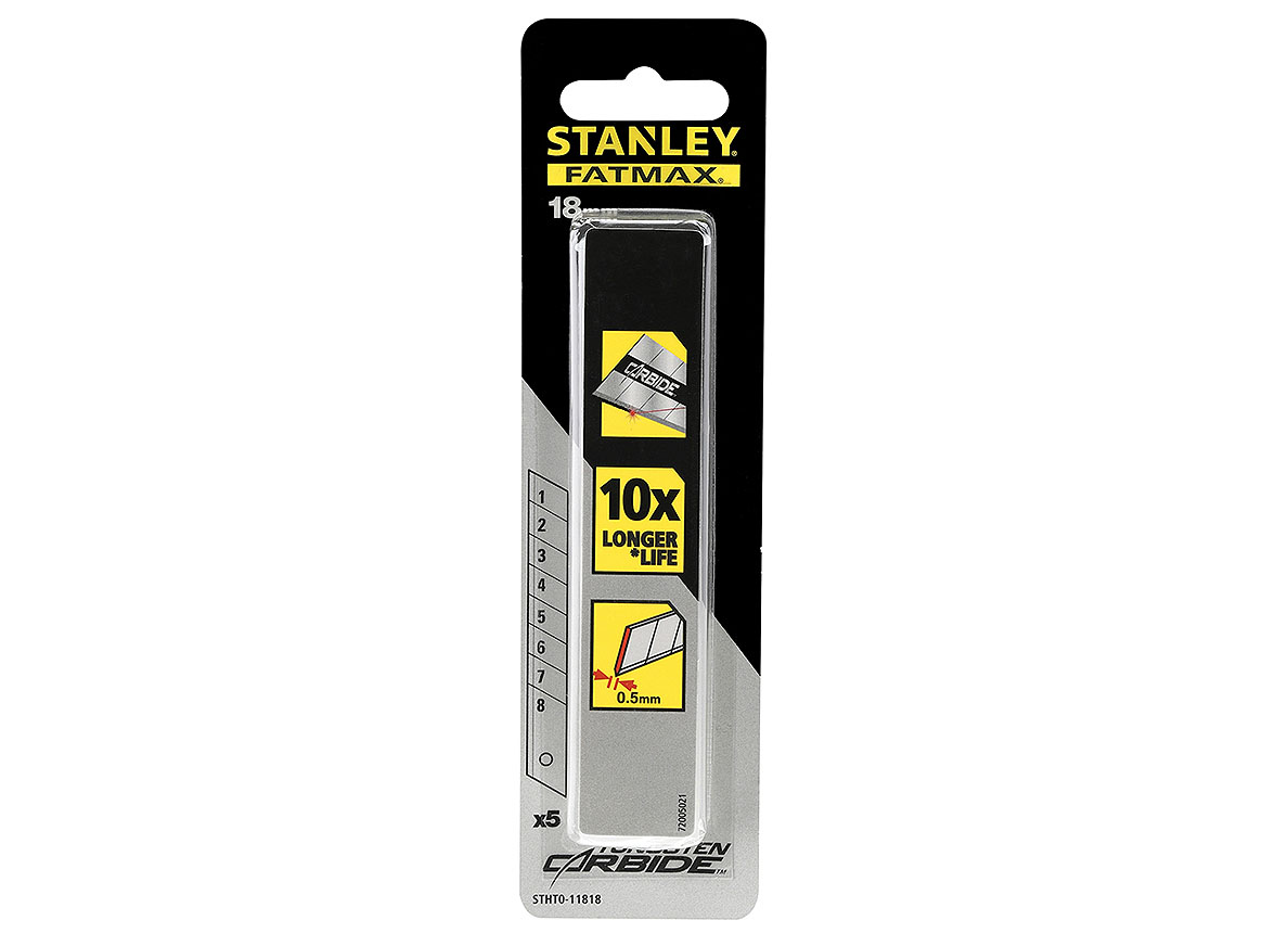 STANLEY CARBIDE LAME DE RECHANGE 18MM 10 PIECES