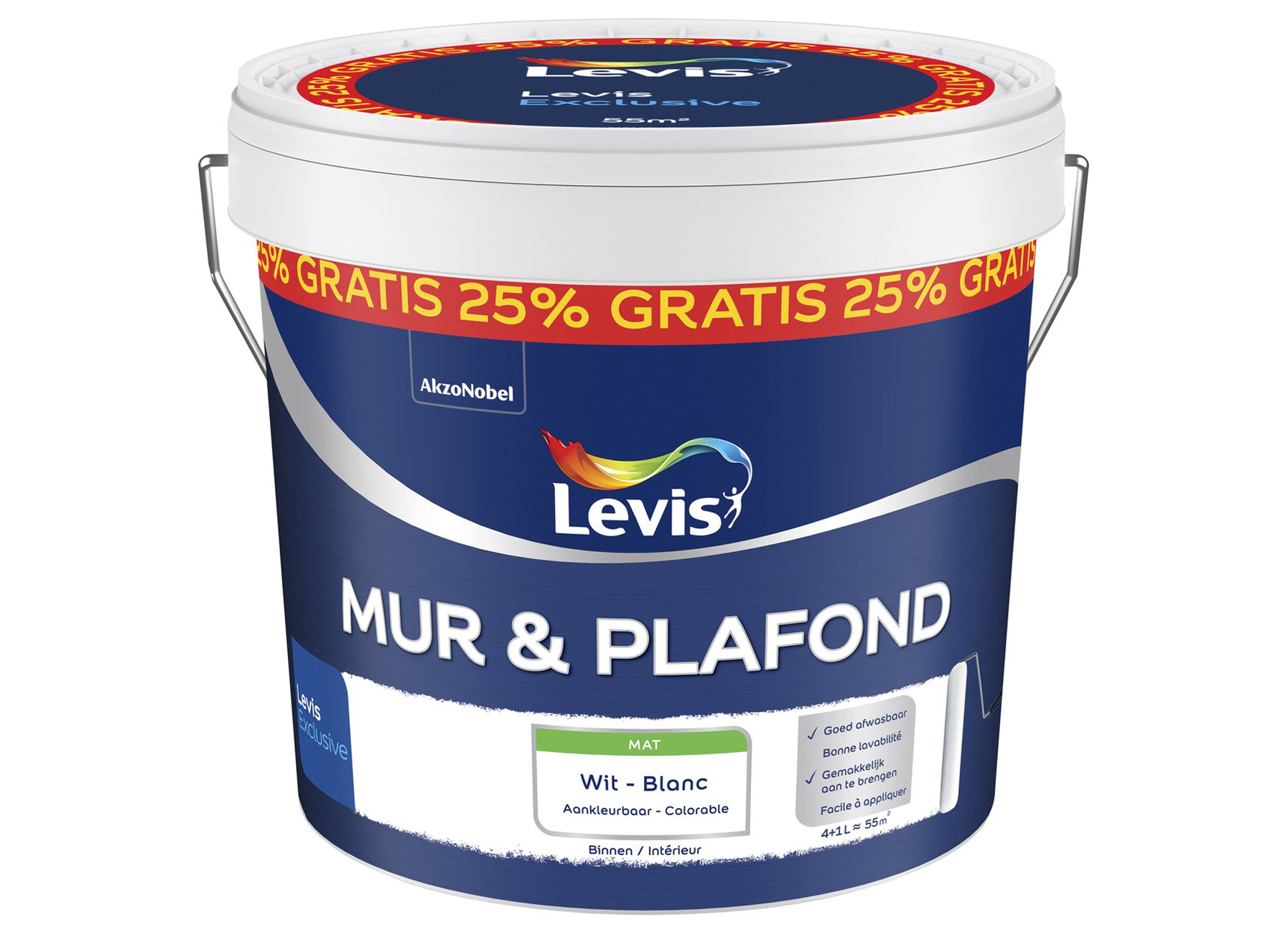LEVIS STORE MUR & PLAFOND MAT WIT 4+1L