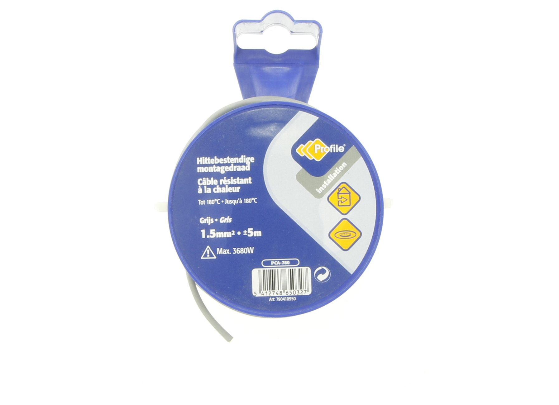 CORDON RESISTANT A LA CHALEUR 1.5MM² GRIS 5M