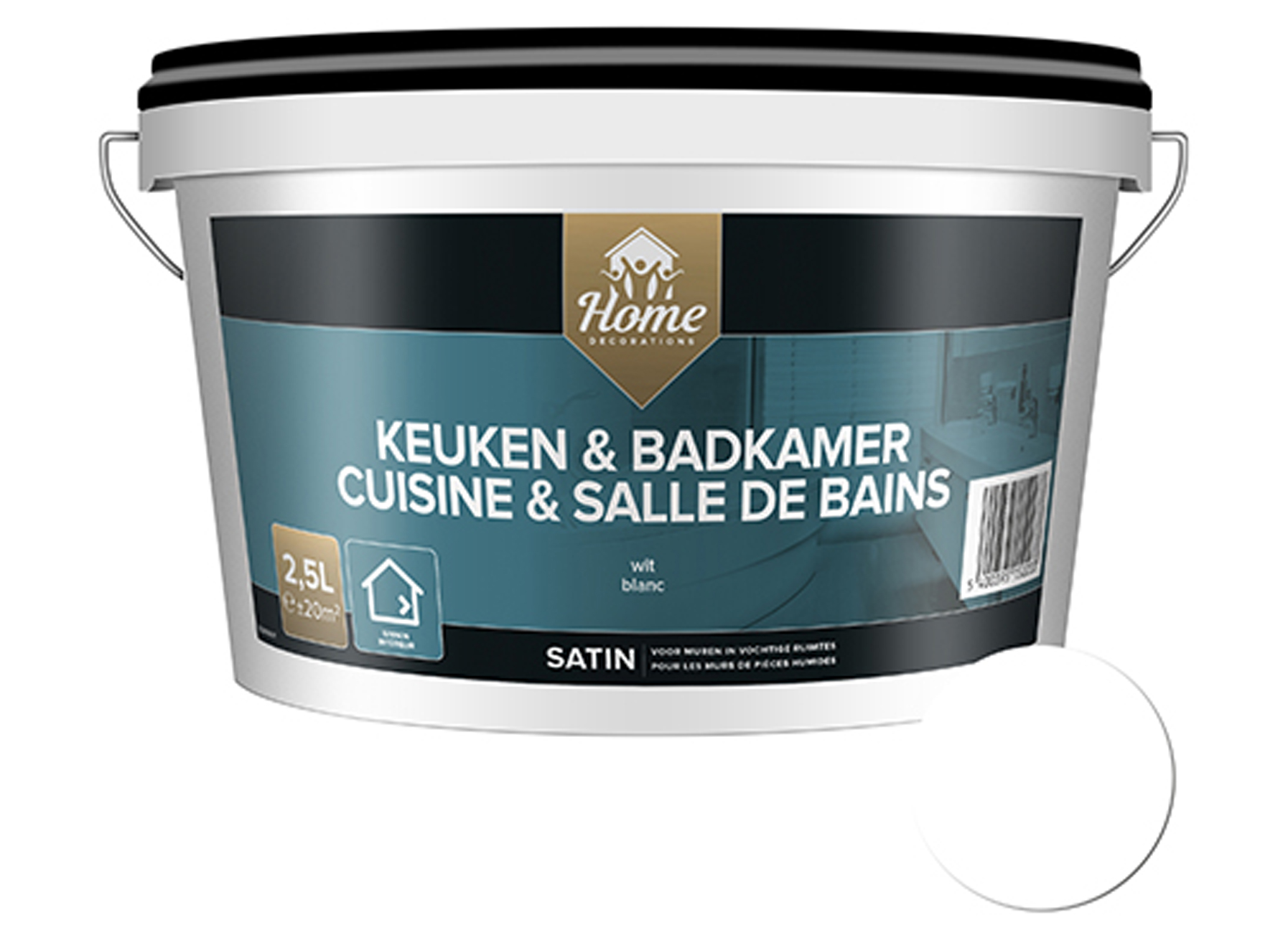 HOME DECORATIONS KEUKEN & BADKAMER WIT 2,5L