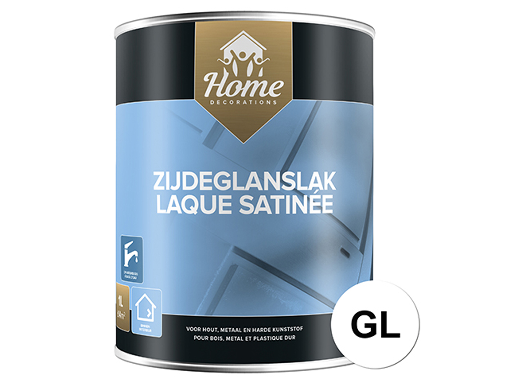 ZIJDEGLANSLAK OP WATERBASIS BASIS GL 1L