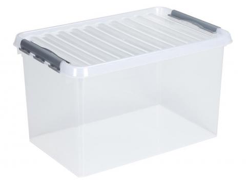 Q-LINE BOX 62L TRANSPARANT/METAAL