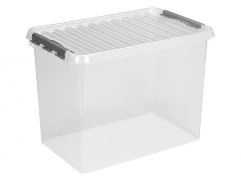 Q-LINE BOX 72L TRANSPARANT/METAAL