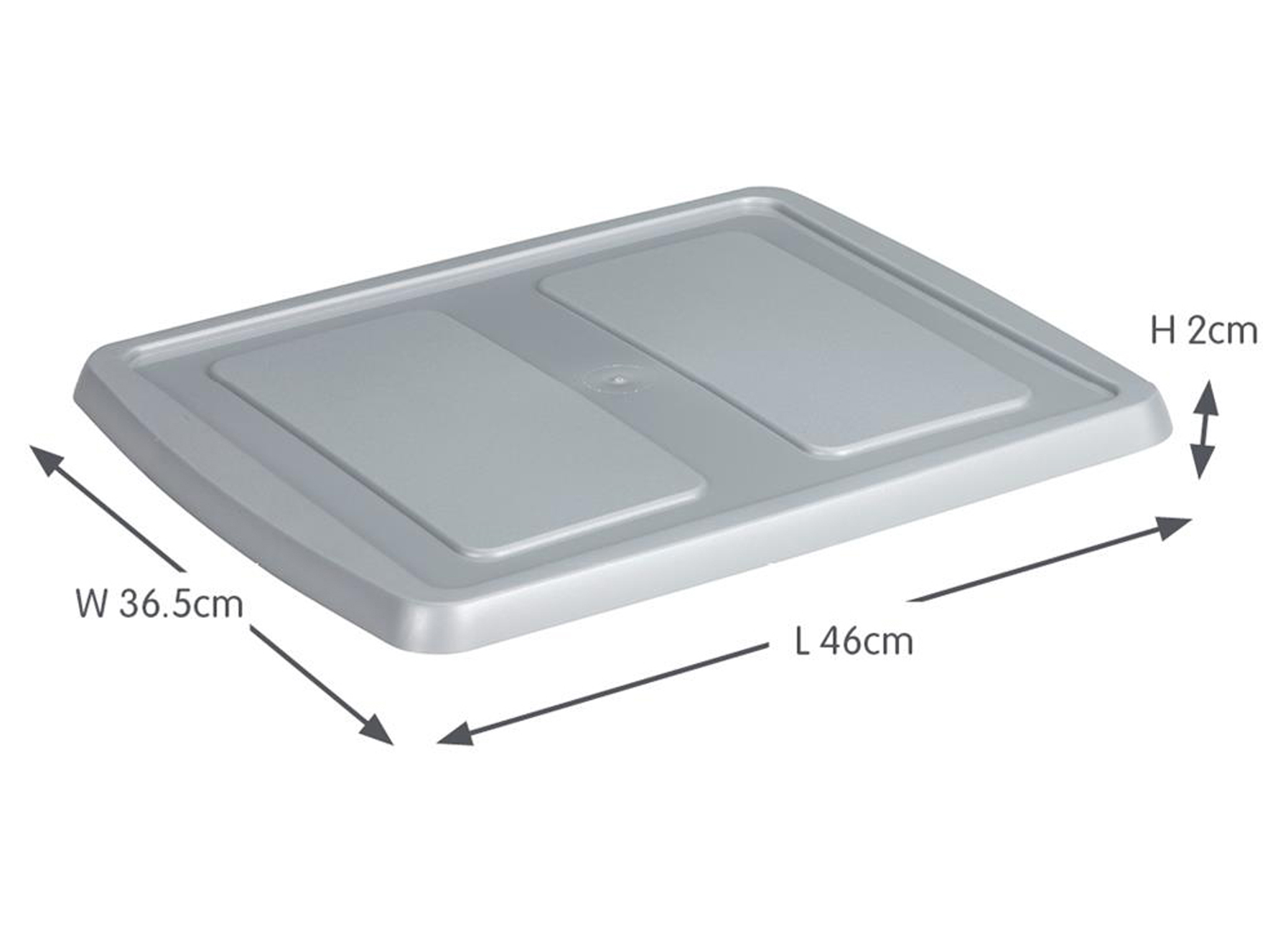 NESTA COUVERCLE PLAT 46X37CM ARGENT