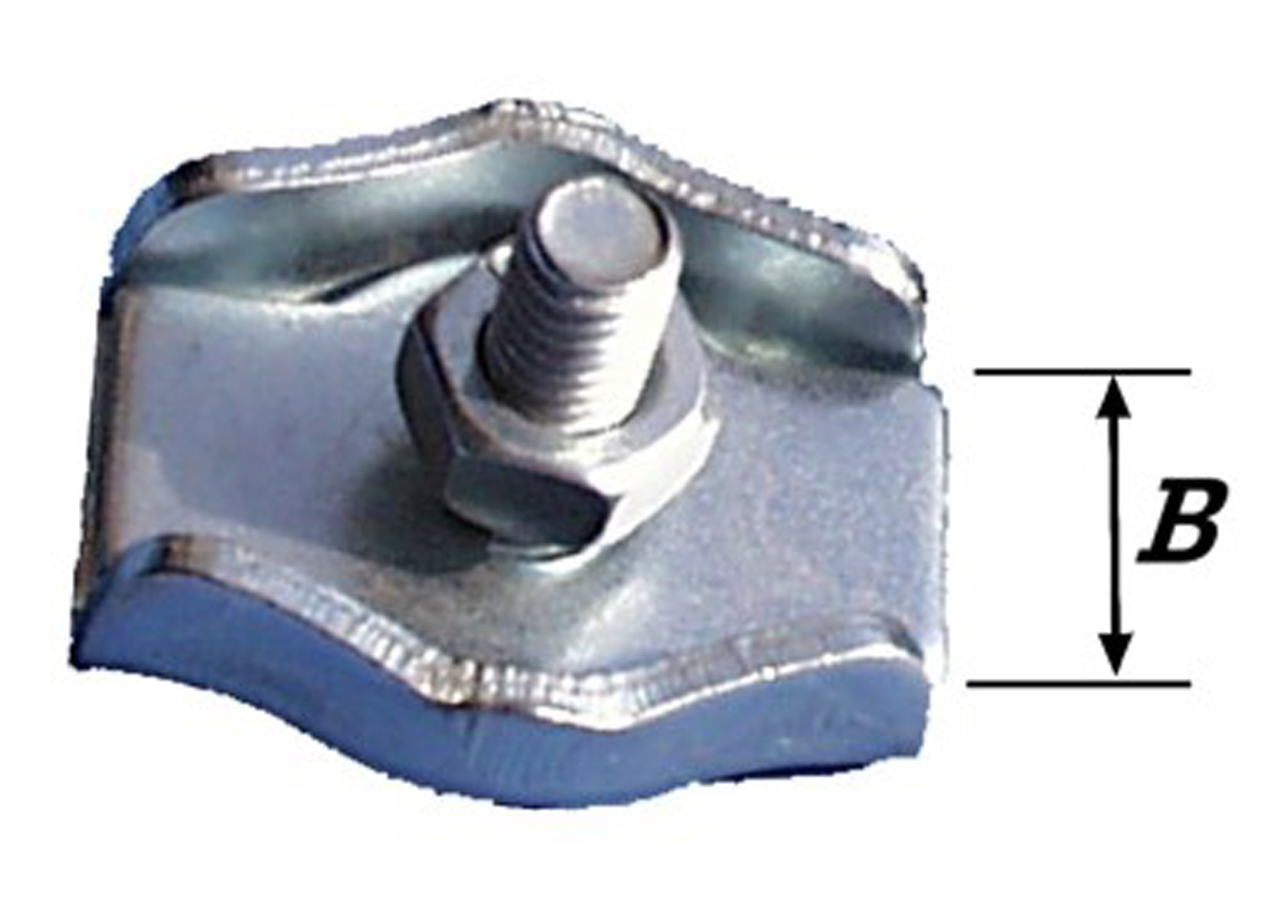 KABELKLEMMEN SIMPLEX VERZINKT Ø4MM 2 STUKS