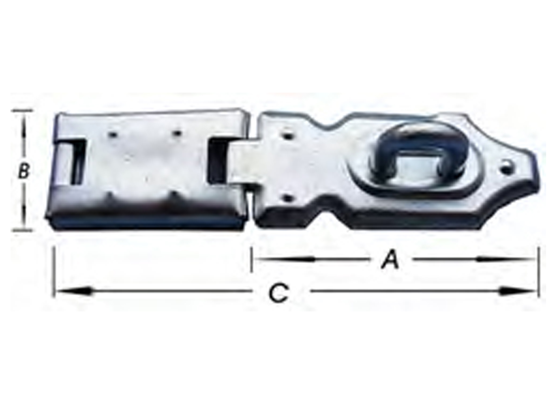 HANGSLOTHOUDER VERZINKT 90MM