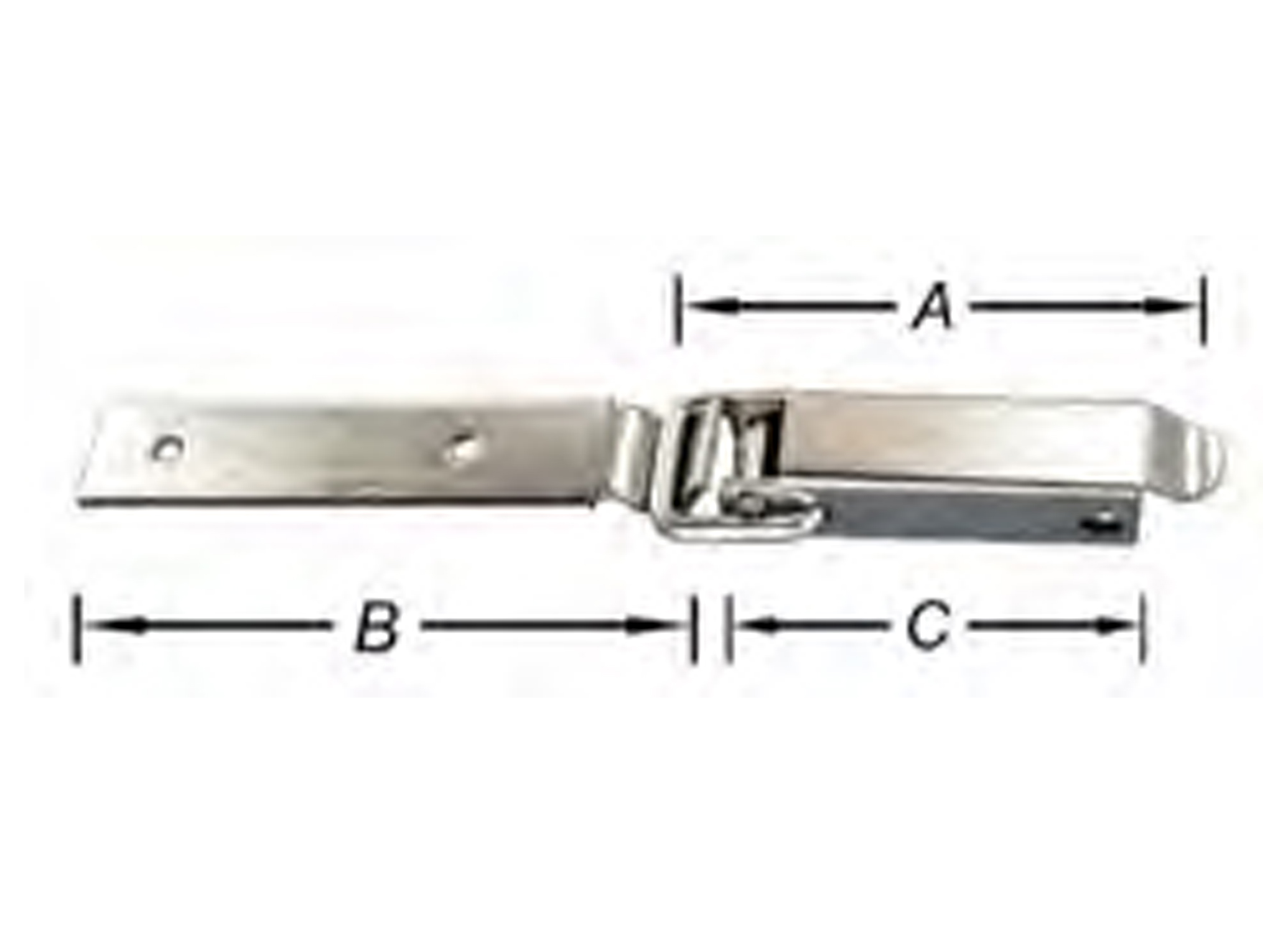 FERMETURE DE CAISSE ZINGUE 72 X 31 MM 2 PIECES
