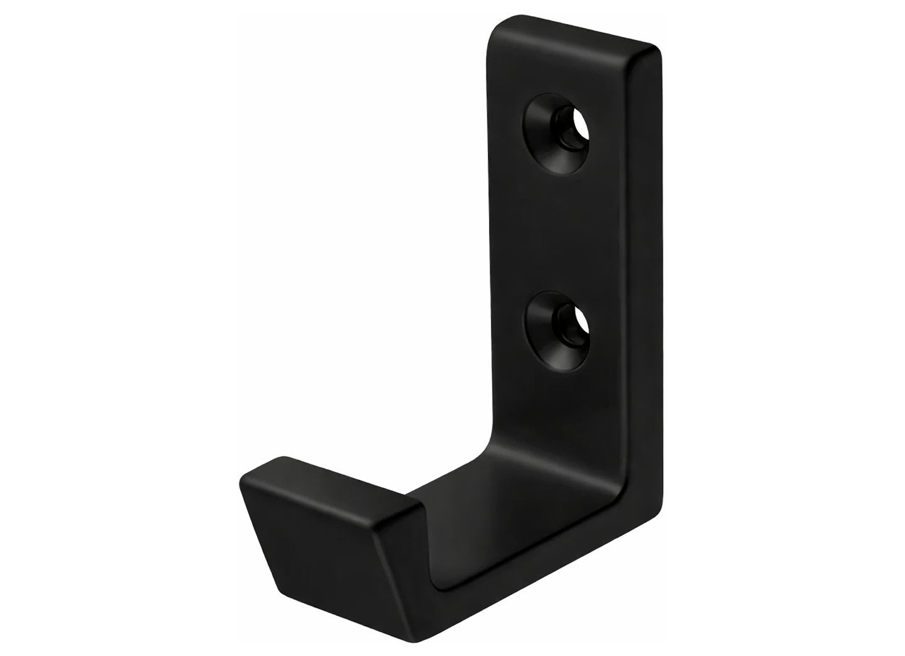 KAPSTOKHAAK ENKEL ALUMINIUM POEDERGELAKT ZWART 47MM