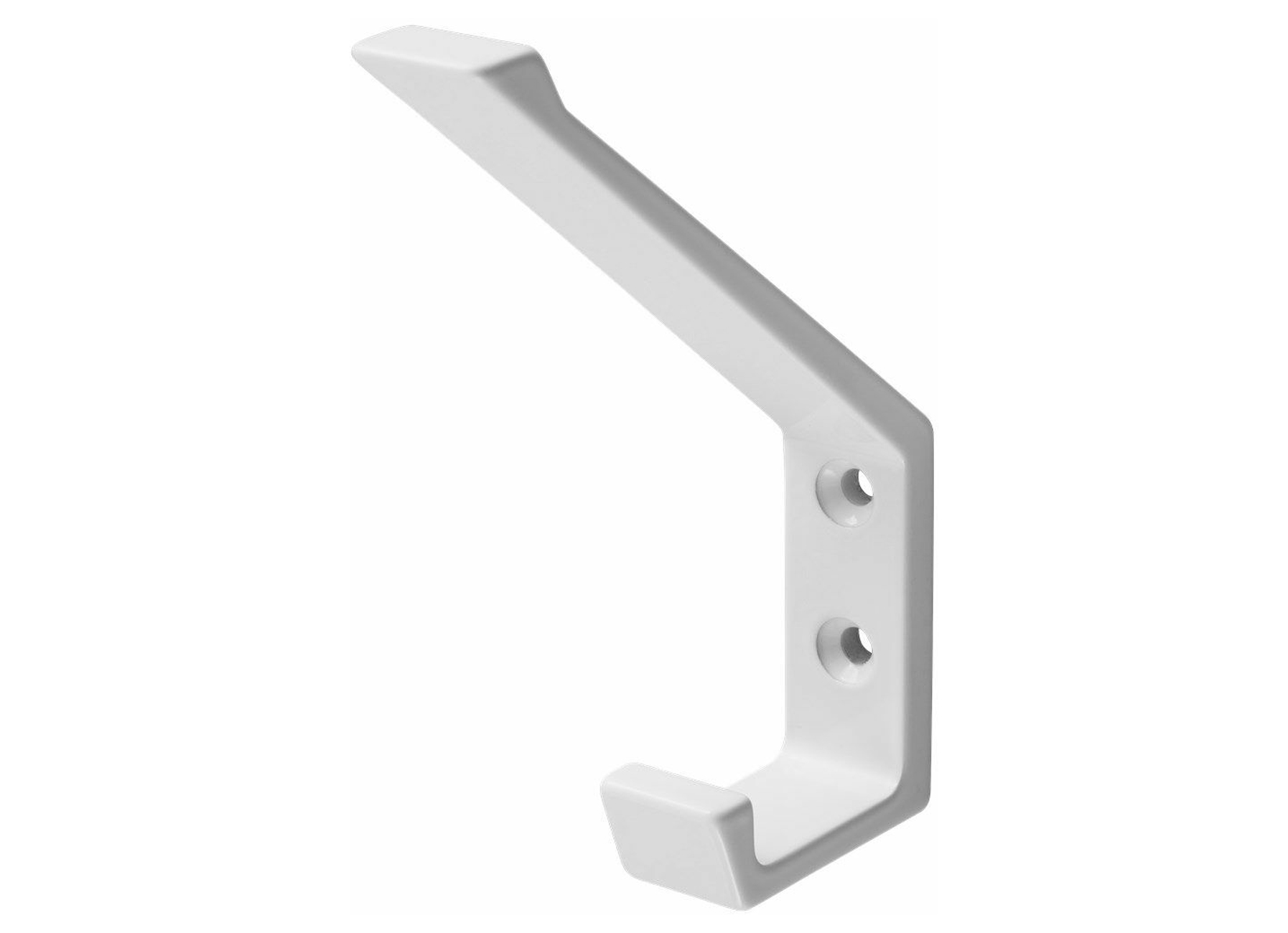 HOED- & JASHAAK DUBBEL ALUMINIUM POEDERGELAKT WIT 105MM