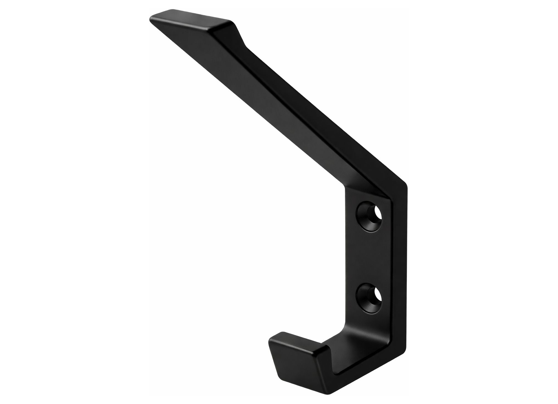 HOED- & JASHAAK DUBBEL ALUMINIUM POEDERGELAKT ZWART 105MM