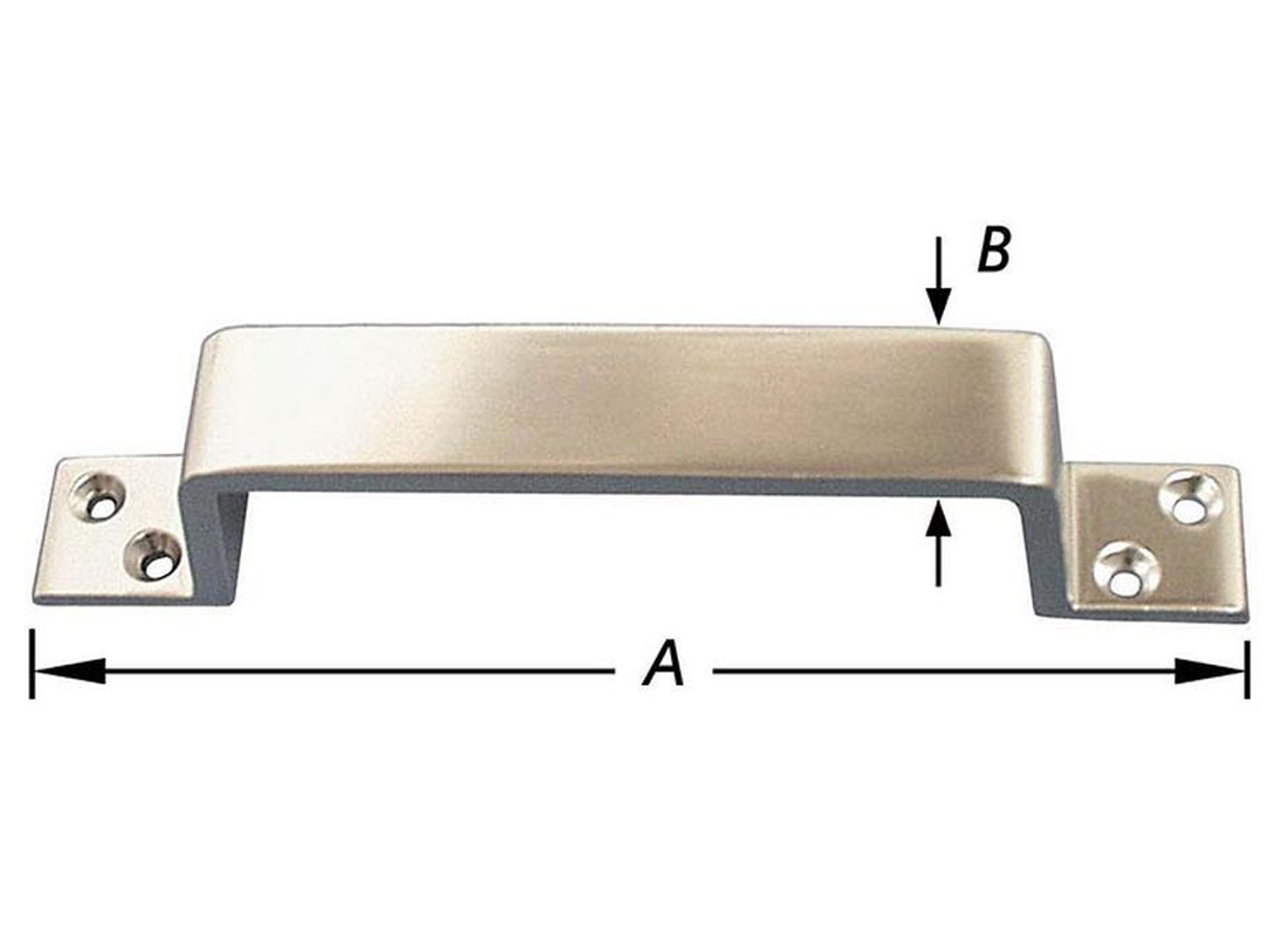 POIGNEE ALUMINIUM PROFILE ANODISE 90MM