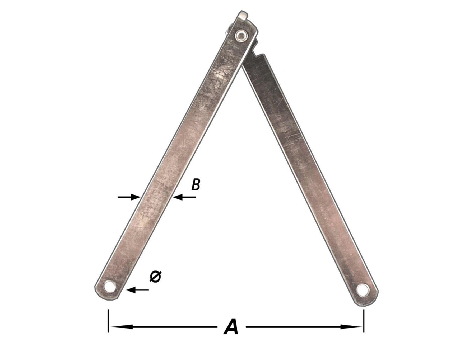 COMPAS DE TRETEAU ZINGUE 130MM