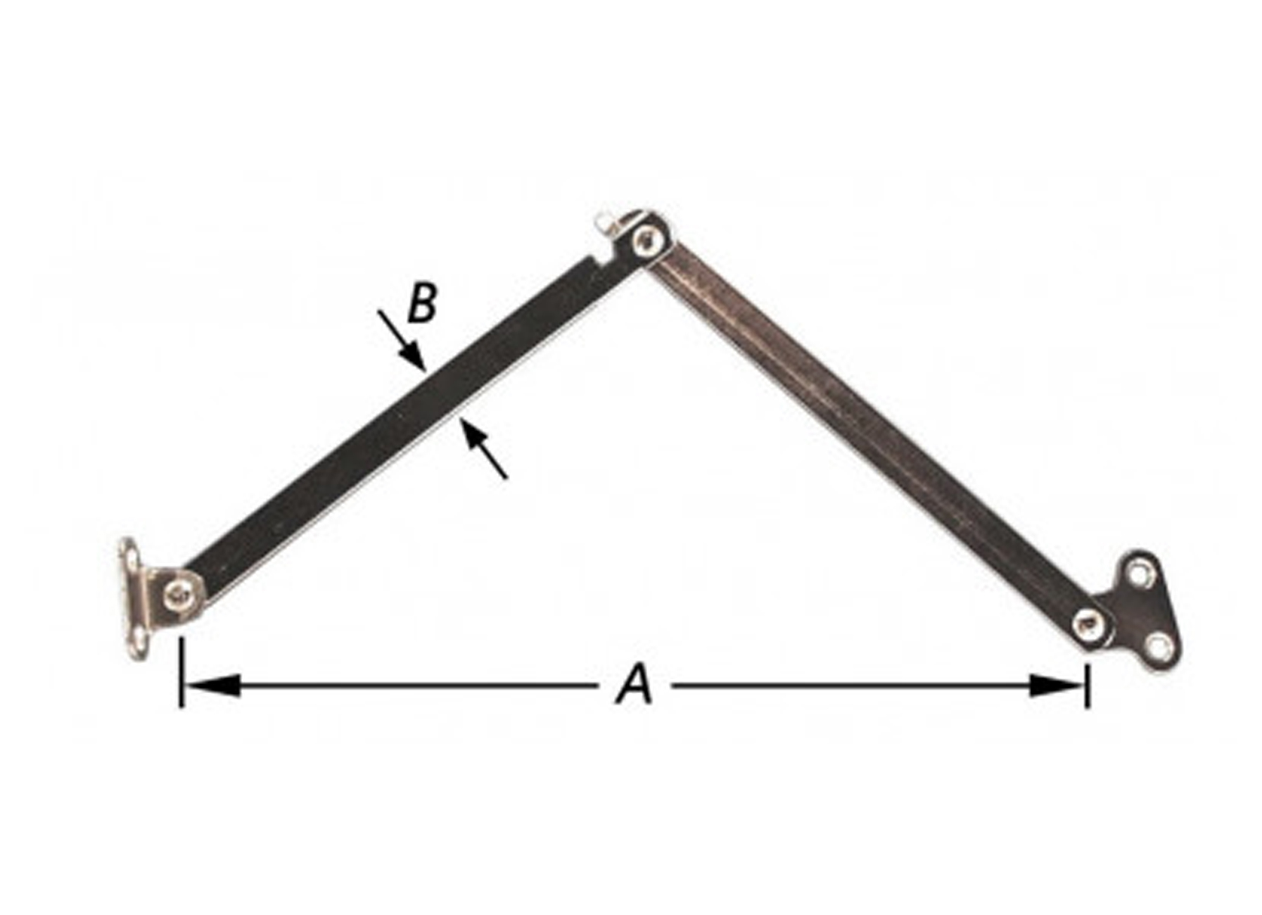 MEUBELSCHAREN VERNIKKELD 250MM LINKS+RECHTS