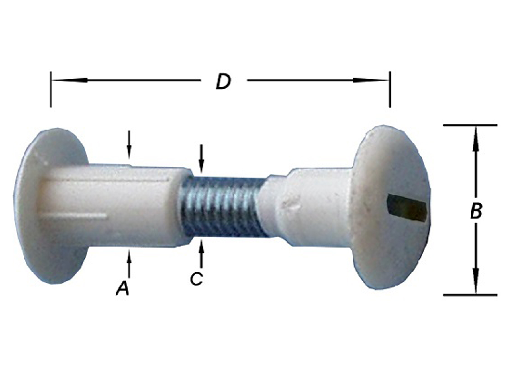 JEU DE BOULONS D'ASSEMBLAGE BLANC 31-38MM 10 PIECES