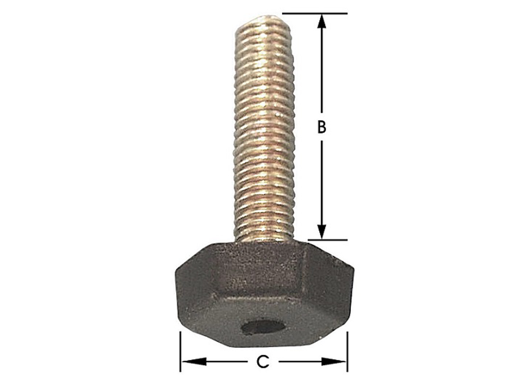 BOULONS REGLABLES + BUSELURES M8X50MM 4 PIECES