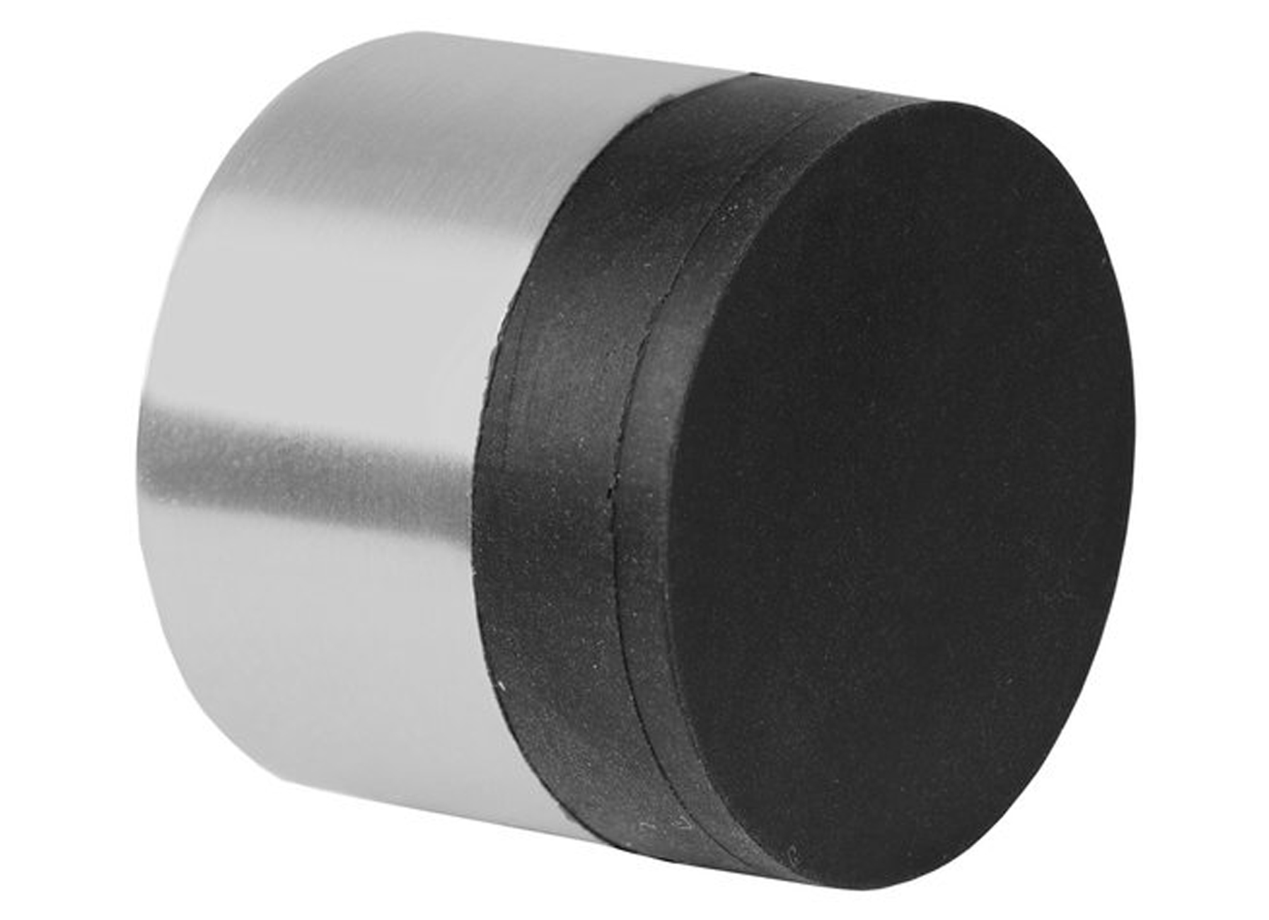 Butée de Porte Cylindrique Inox A2 Caoutchouc Noir