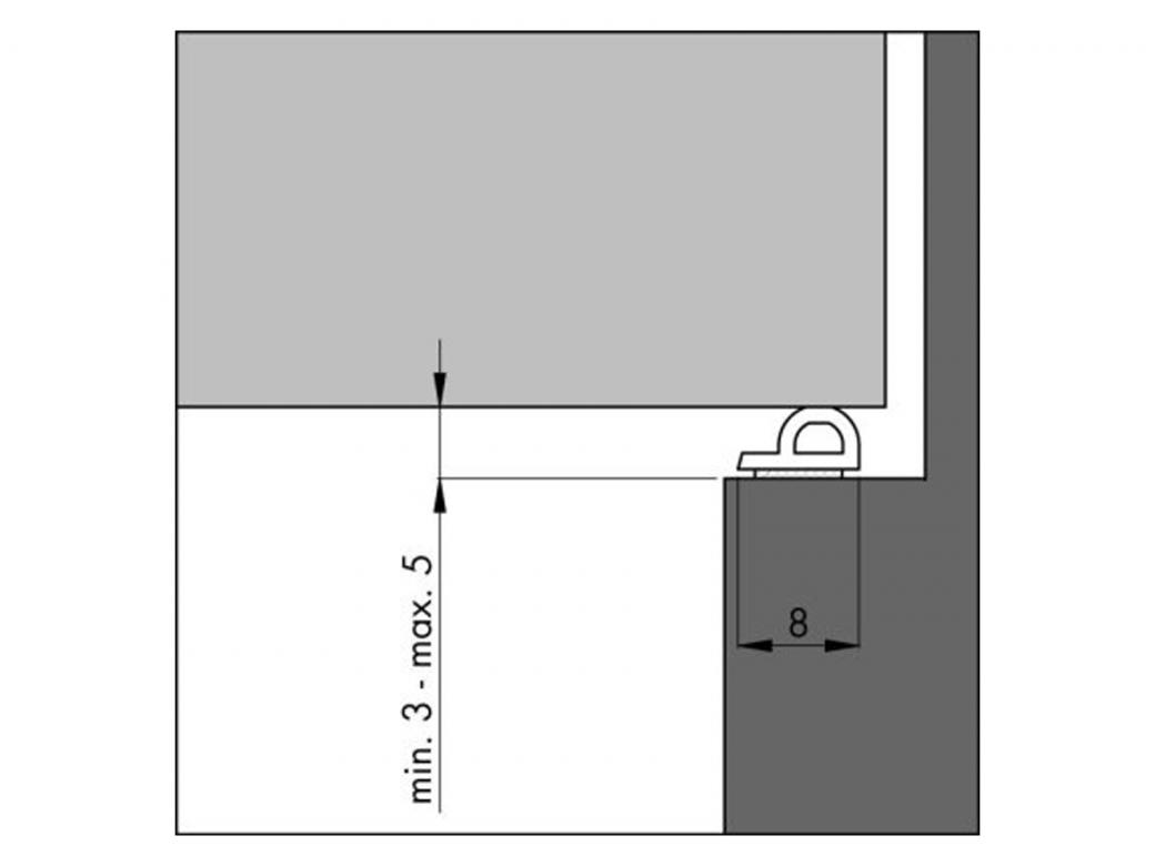 JOINT D''ISOLATION PROFIL P 8X5MM L=7.5M