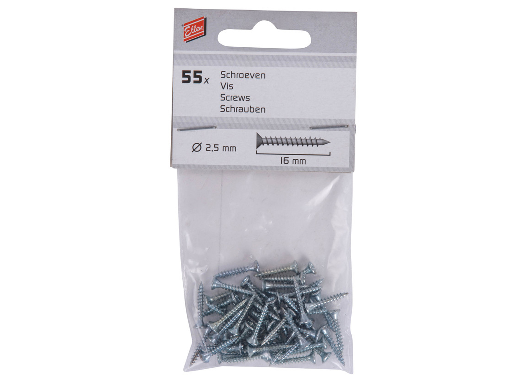 VIS POUR PROFIL CALFEUTREMENT POZIDRIV Ø2,5X16MM 55 PC