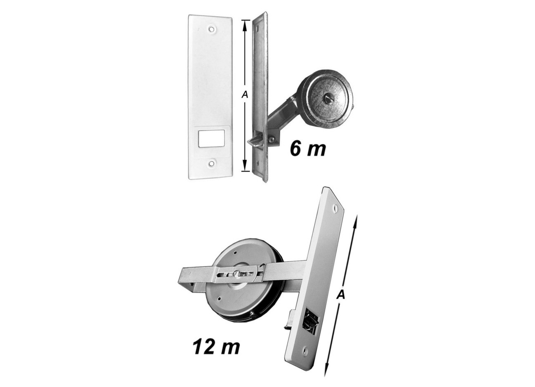 ENROULEUR LANGUETTE LONGUE BRUN 6MX22MM