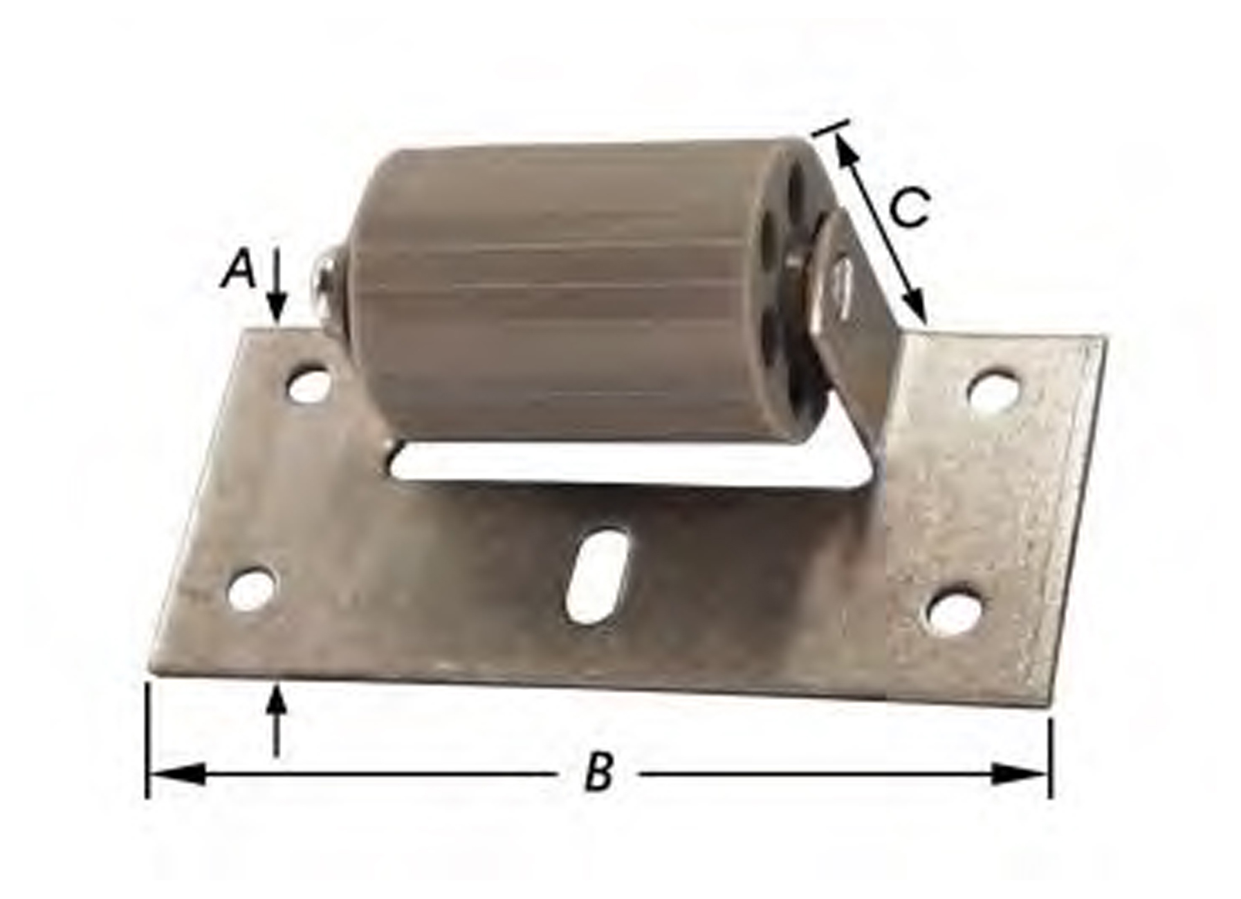 ROULEAU DE PRESSION POUR LATTE DE VOLET ZINGUE Ø30MM 2 PIECES