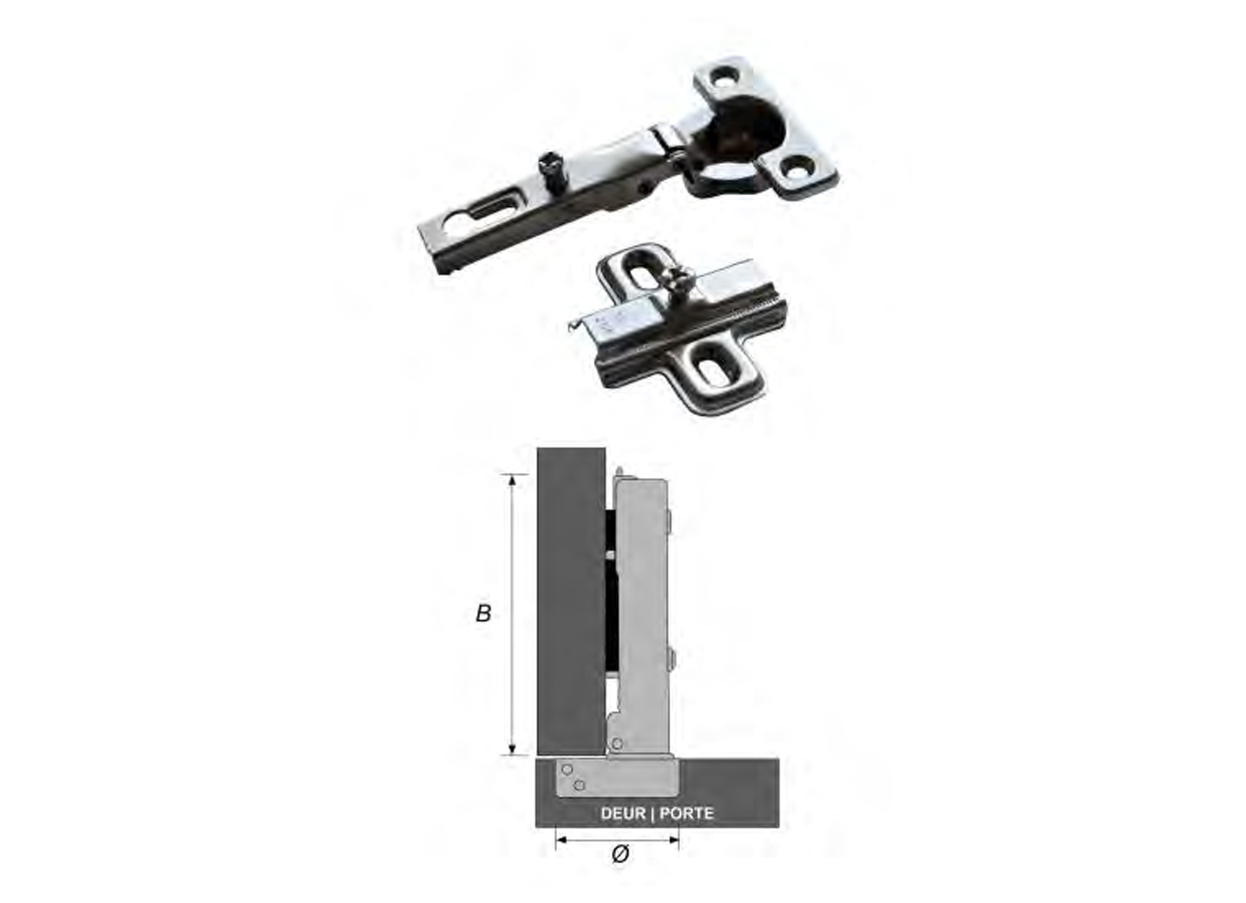 INBOORVEERSCHARNIEREN HOEKIG Ø26MM 2 STUKS