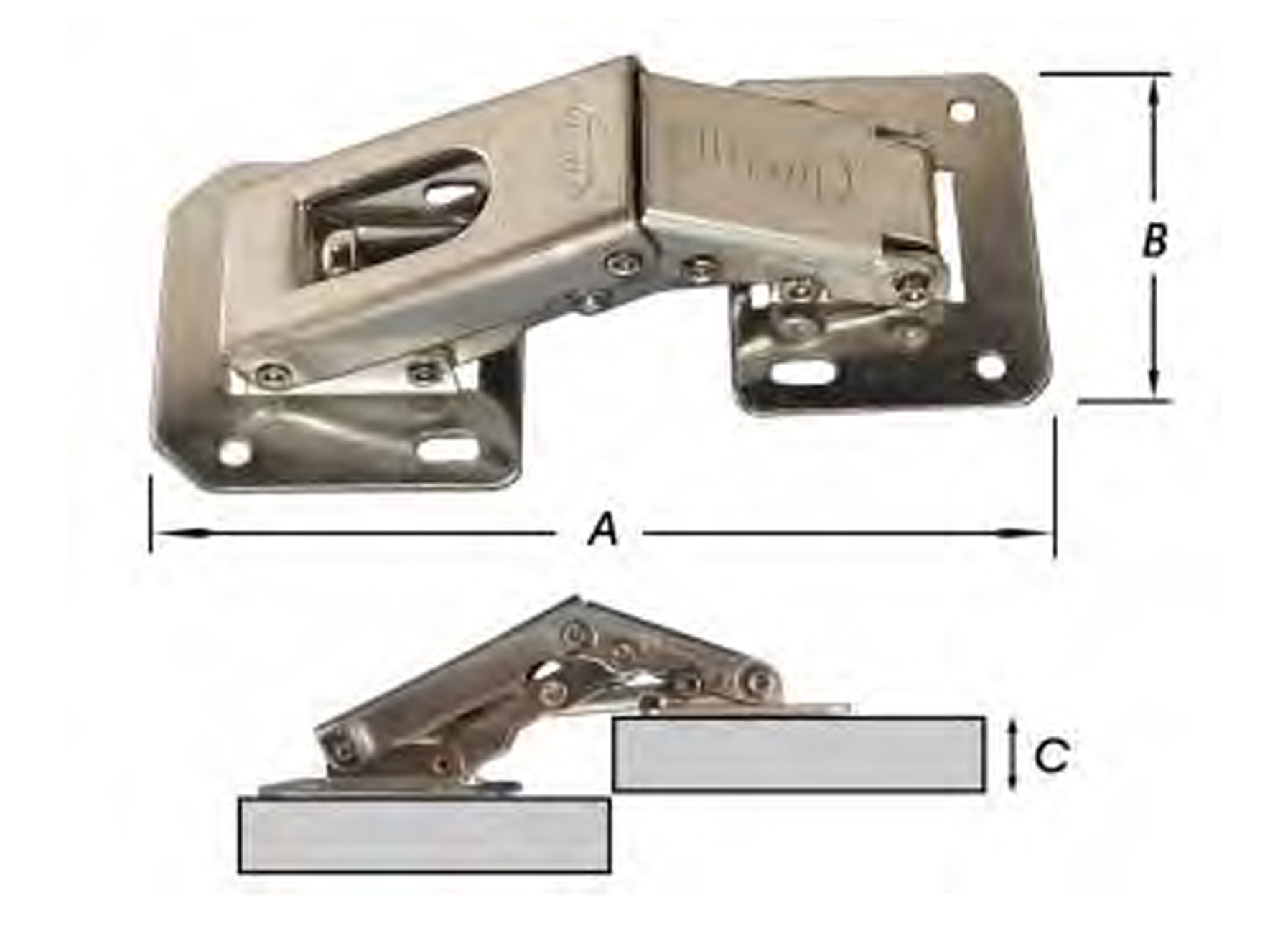 OPLEGVEERSCHARNIEREN VERZINKT 50X105MM