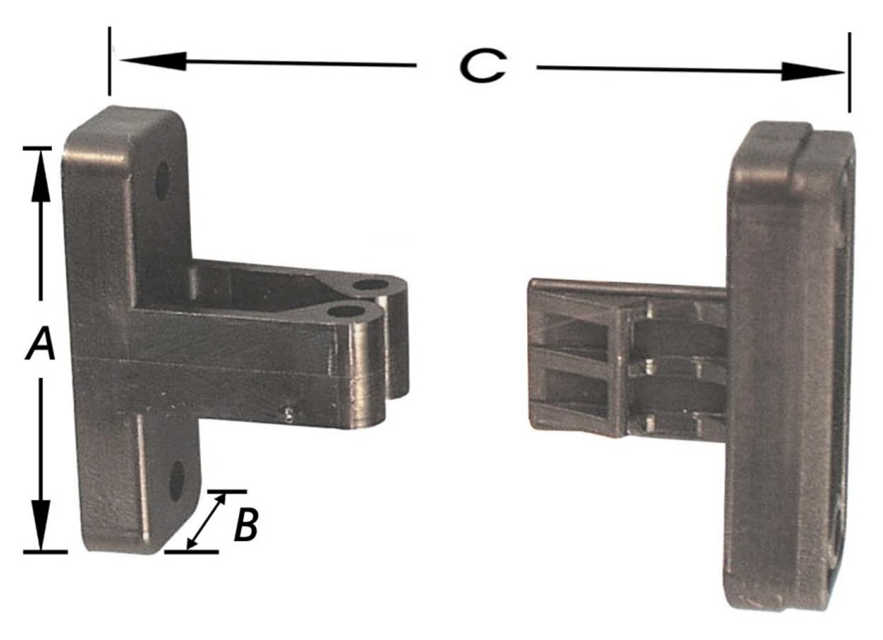 KLEMSTOPS MET NEUS WIT 50MM 2 STUKS