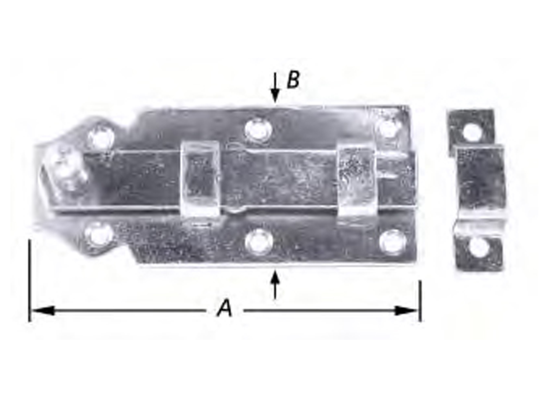 BOUWSCHUIF + SLUITBEUGEL VERZINKT 120MM