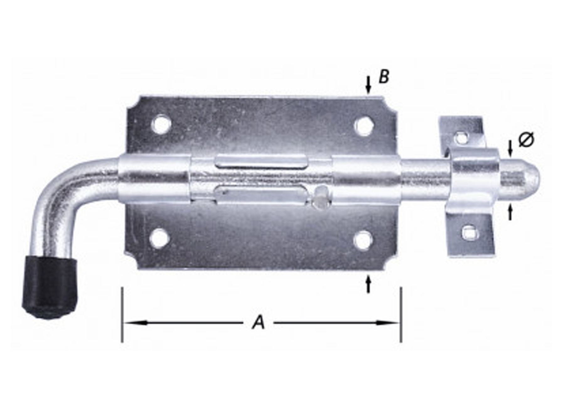 VERROU PISTOLET ZINGUE Ø12MM