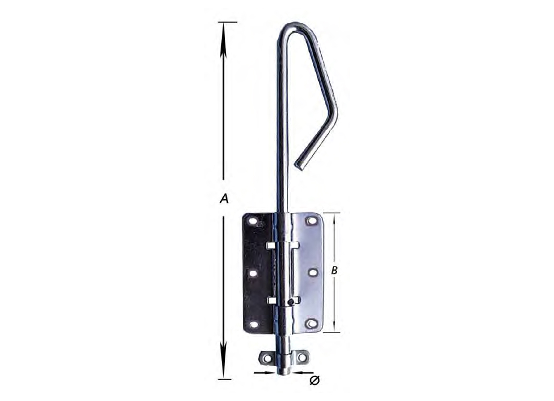 BAJONETGRENDEL ZWAAR ZWART EPOXY 300MM