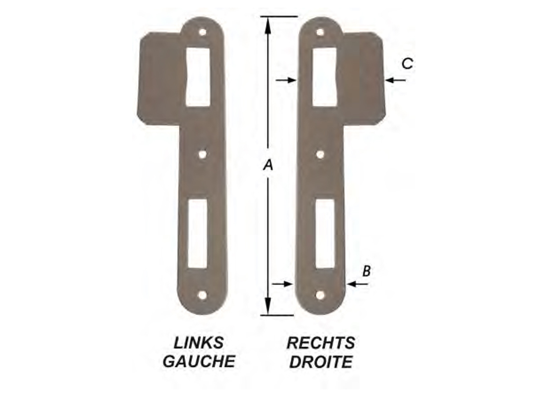 LITTO SLUITPLAAT INOX LOOK AFGERONDE HOEKEN 175X26MM