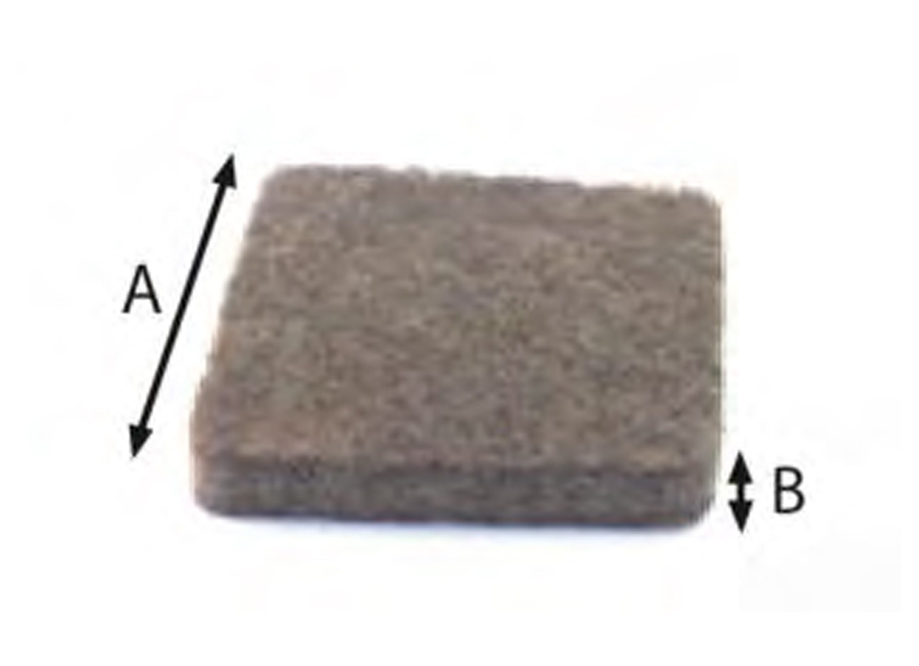 PATIN DE MEUBLE CARRE BRUN 20X20MM 12 PC