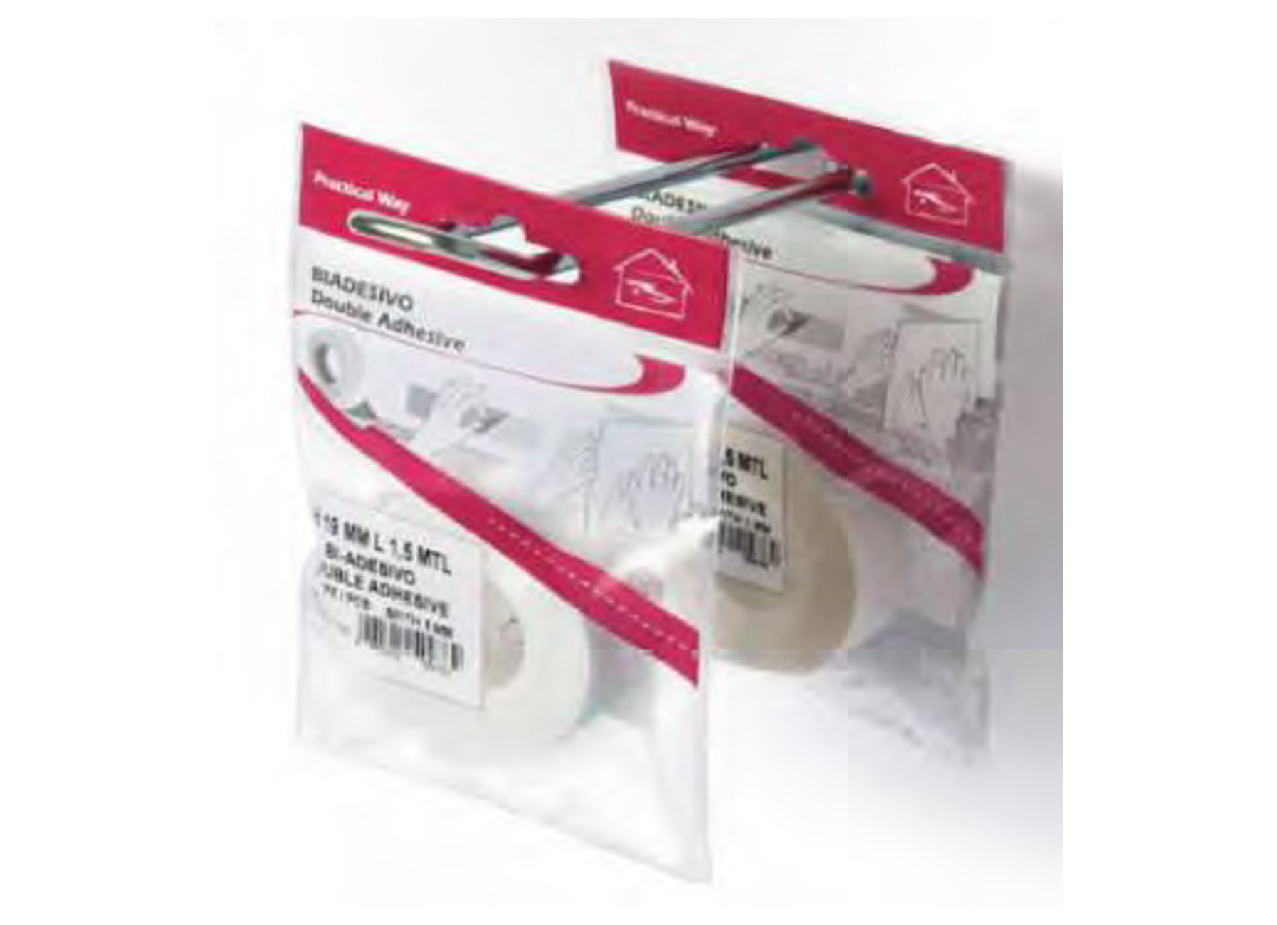 ADHESIF DOUBLE FACE BLANC 19MM X 1.5M