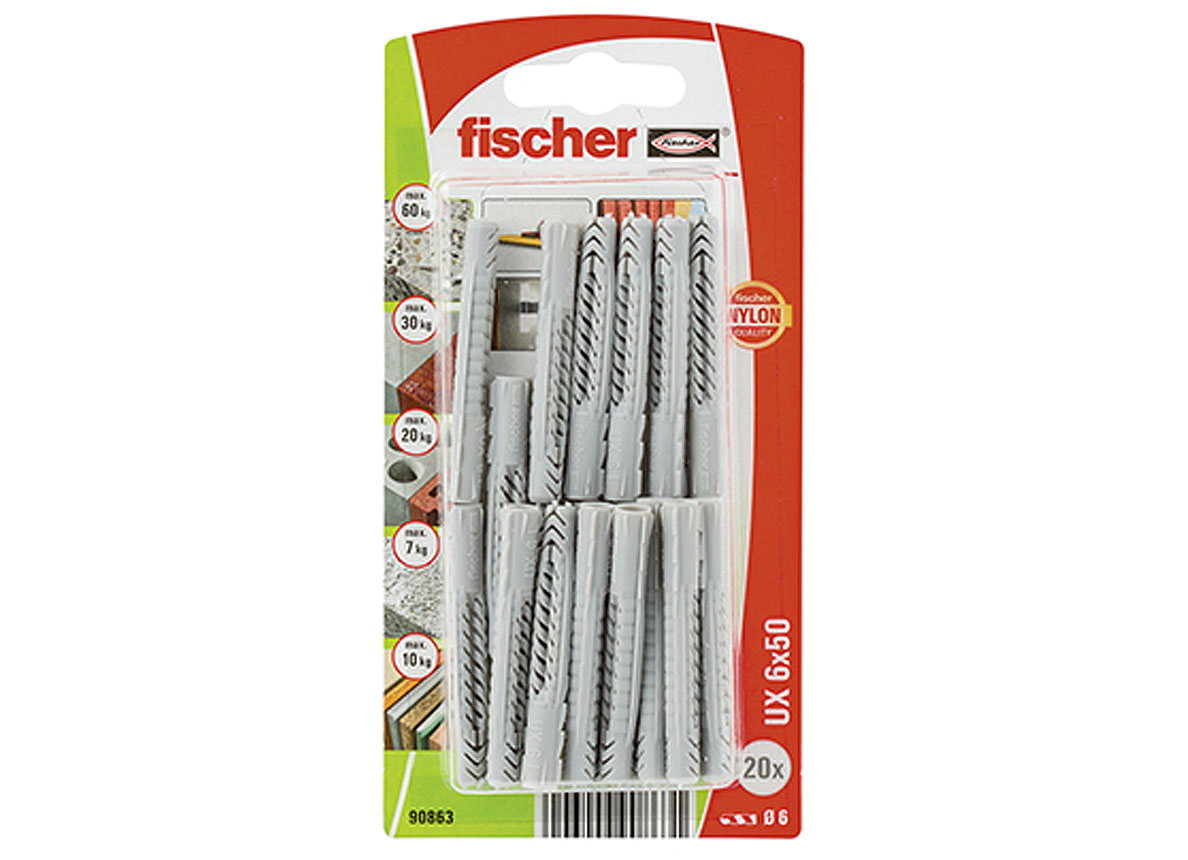 FISCHER CHEVILLE UNIVERSELLE UX 6X50 K NV (20)