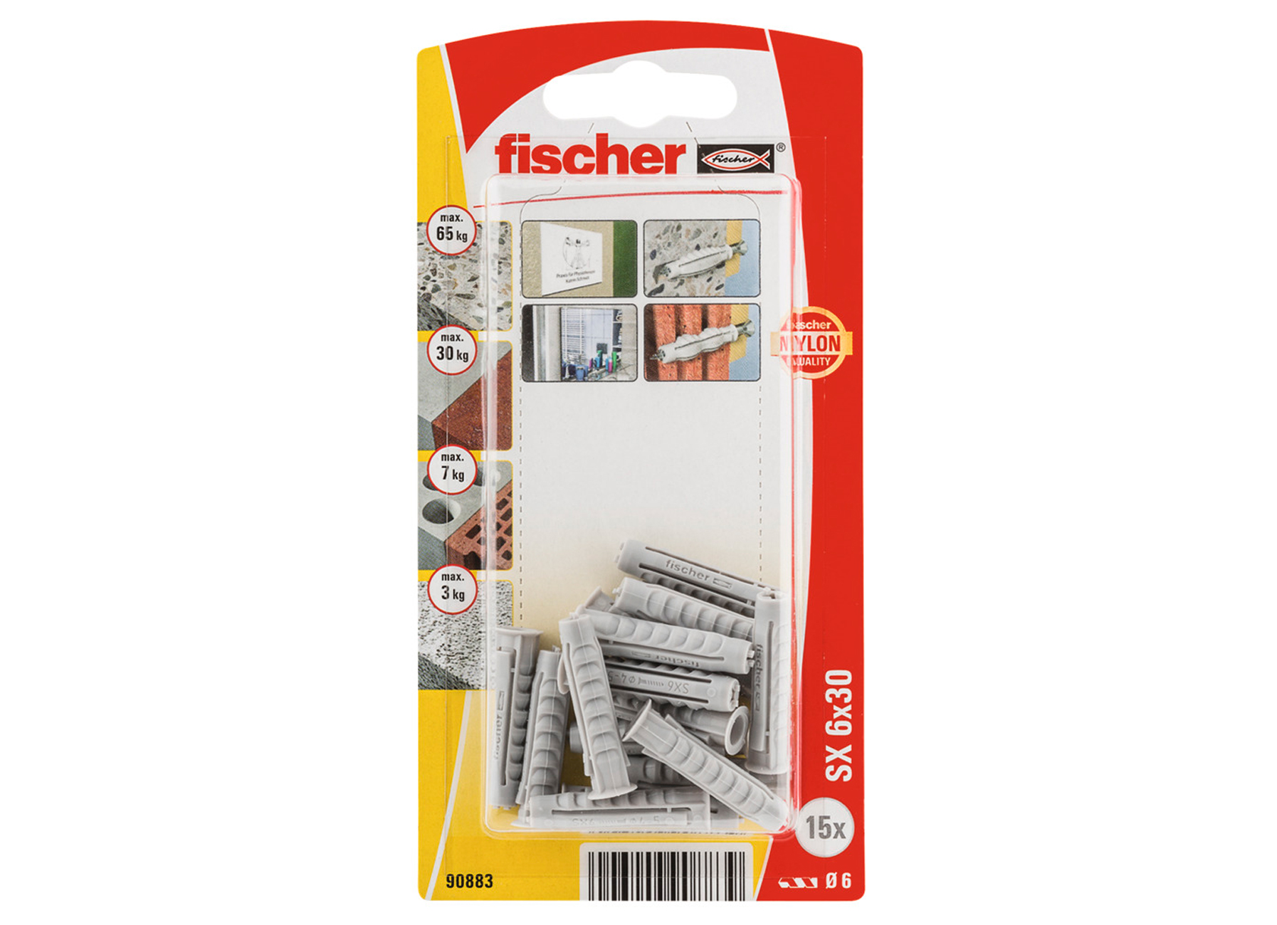 FISCHER EXPANSIEPLUG SX 6X30 KP K NV (15)