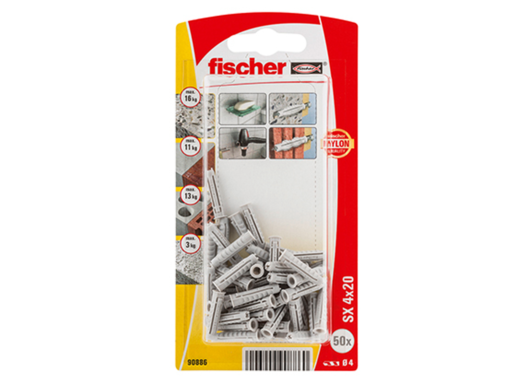 FISCHER EXPANSIEPLUG SX 4X20 K NV (50)