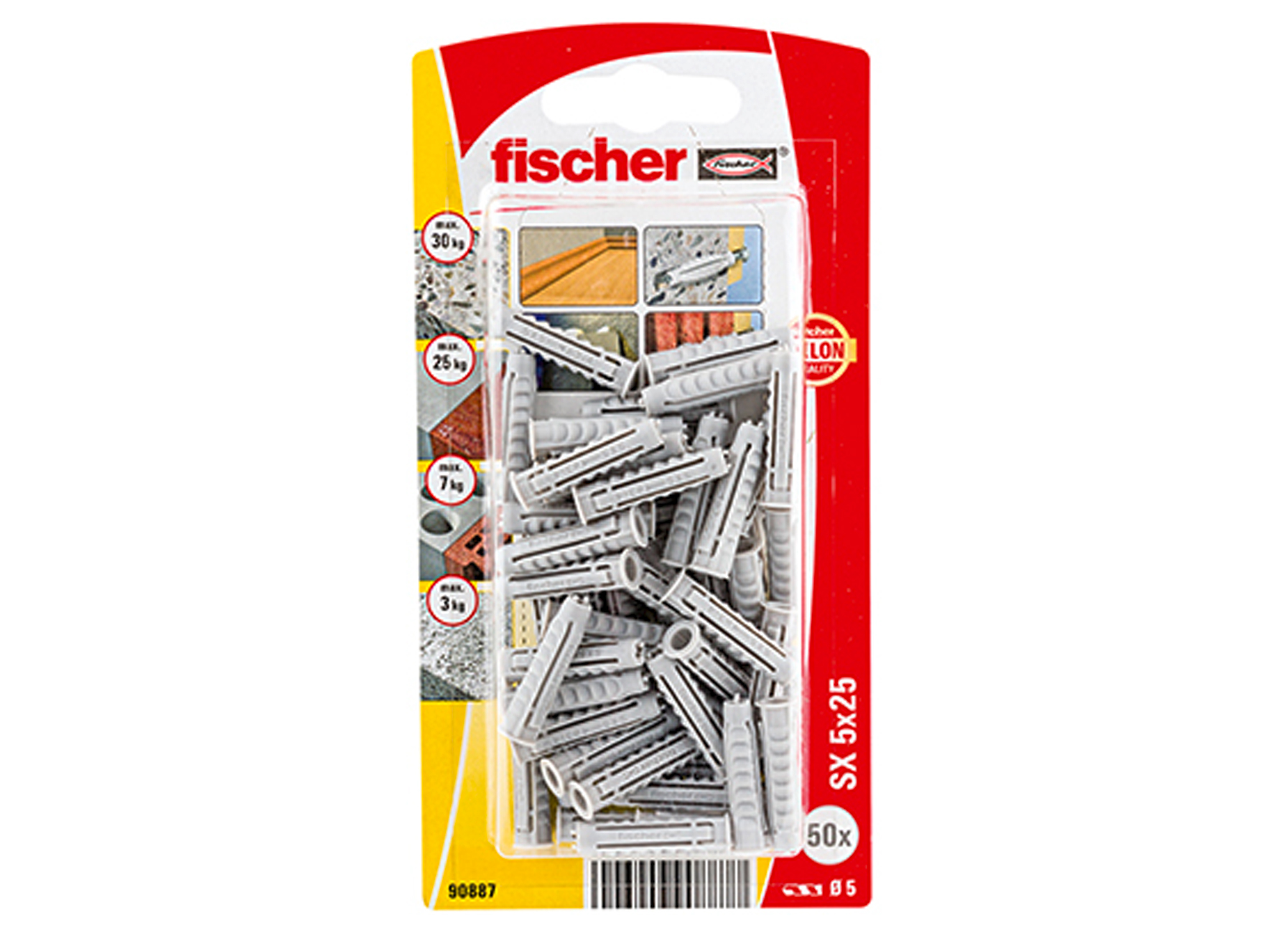 FISCHER EXPANSIEPLUG SX 5X25 K NV (50)