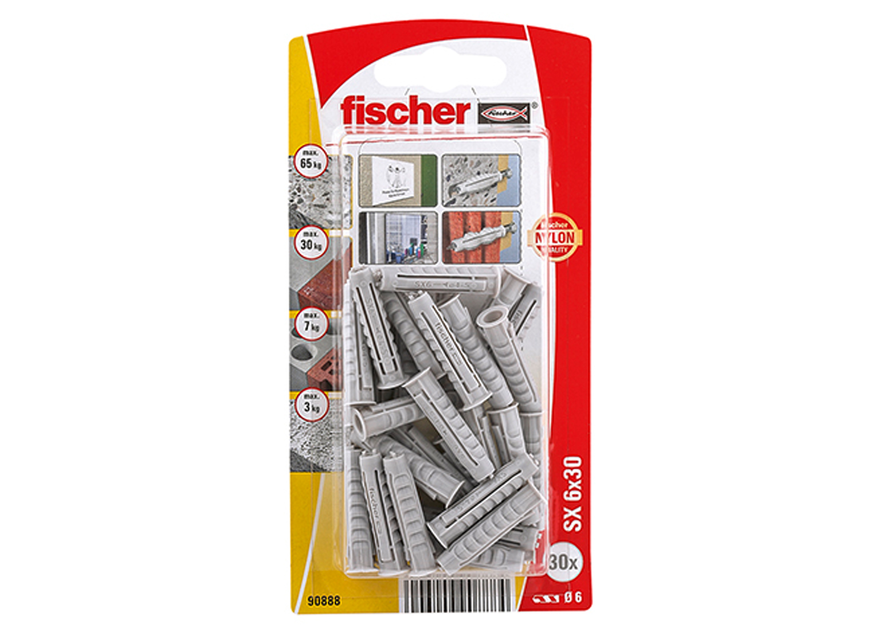 FISCHER EXPANSIEPLUG SX 6X30 K NV (30)