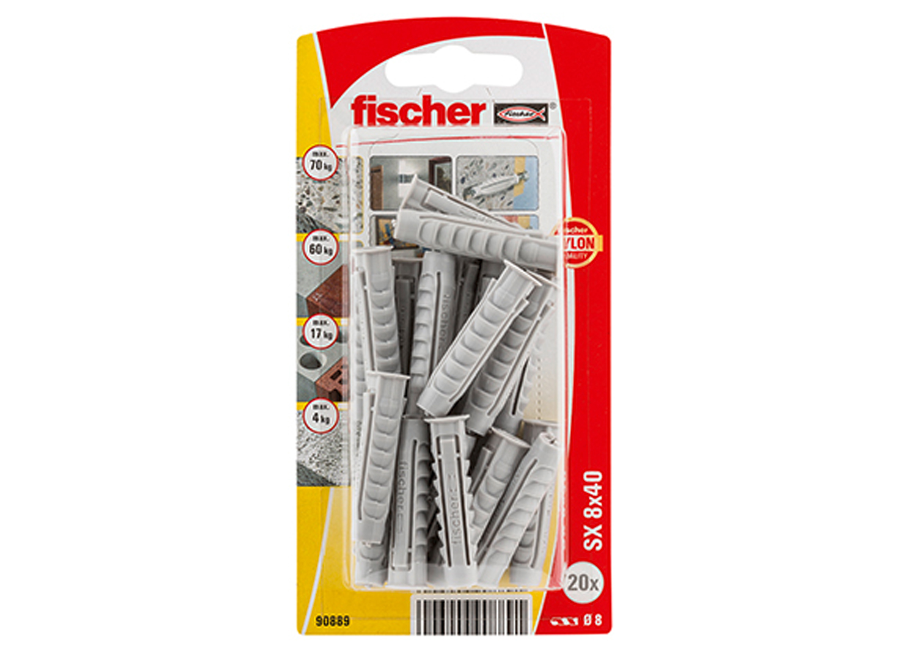 FISCHER EXPANSIEPLUG SX 8X40 K NV (20)