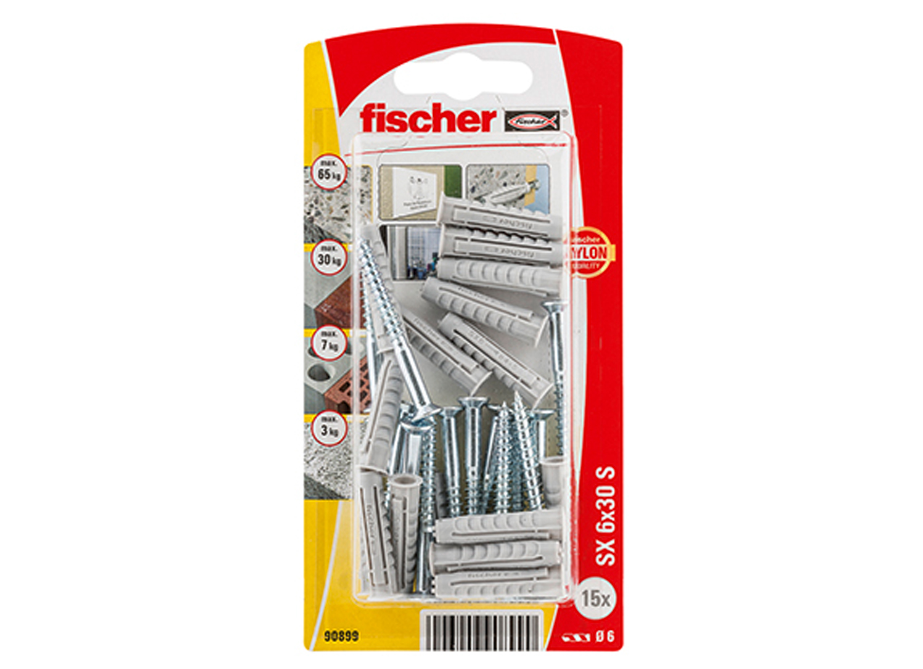 FISCHER PLUG + SCHROEF SX 6X30 GK S K NV
