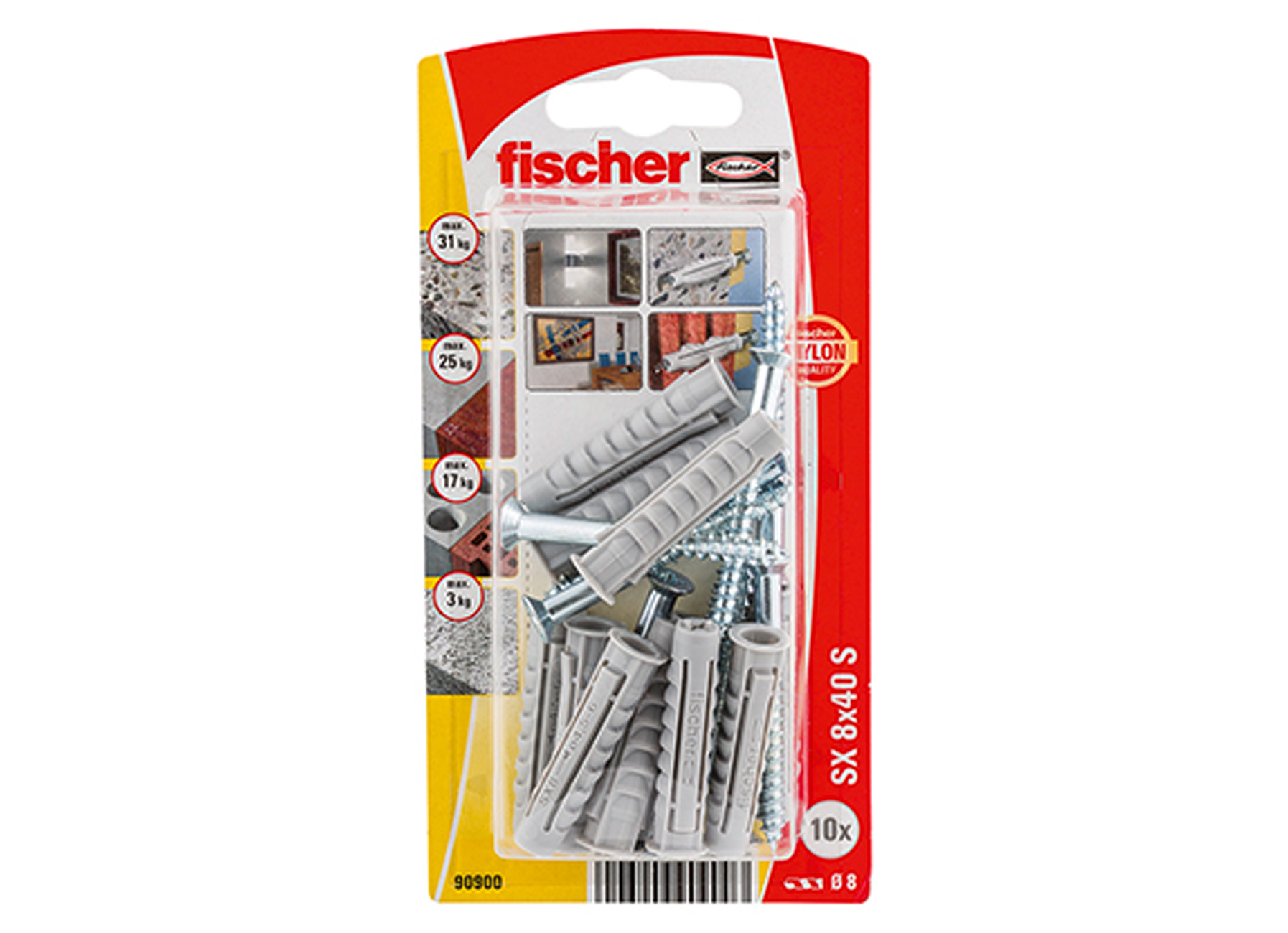 FISCHER PLUG + SCHROEF SX 8X40 GK S K NV