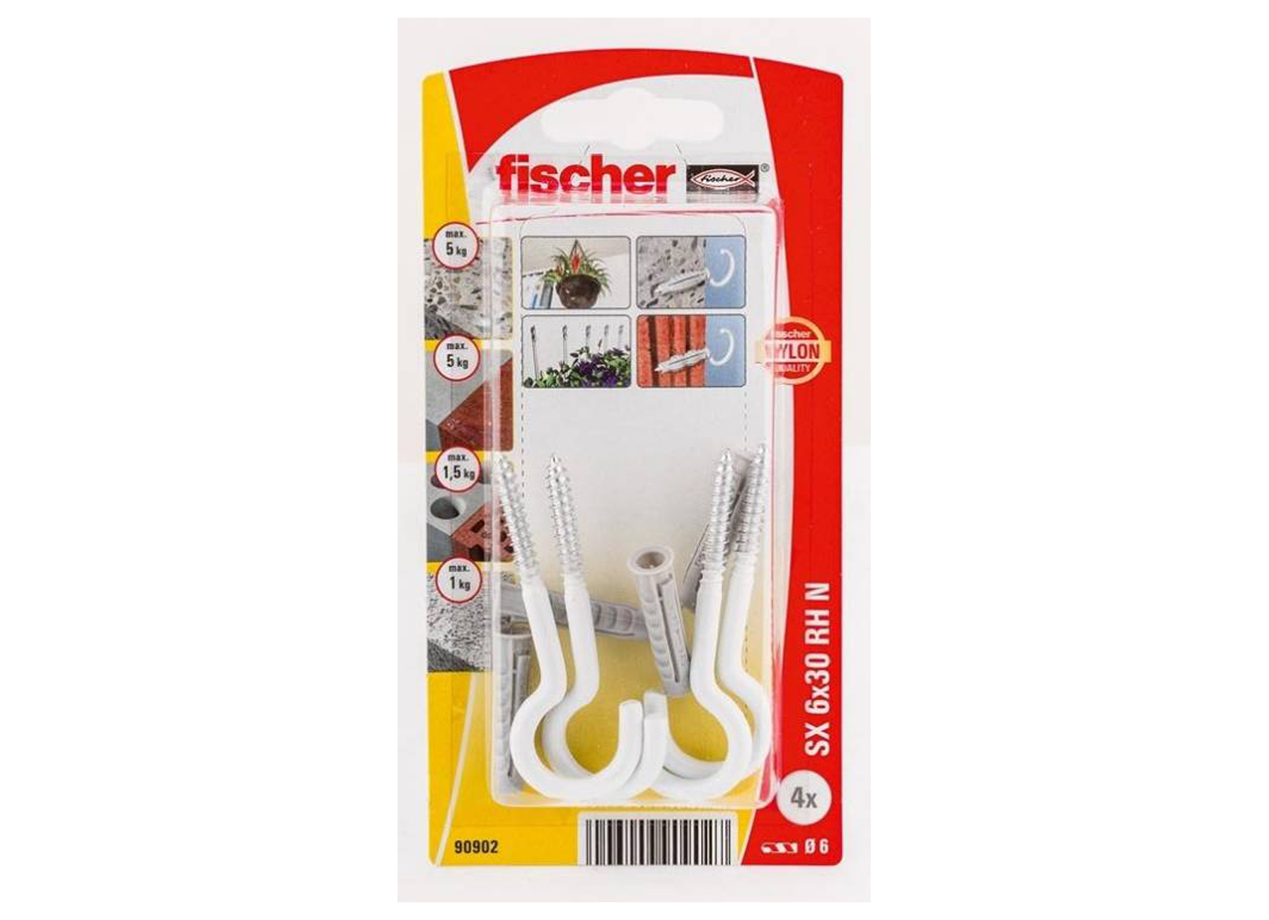 FISCHER PLUG + RONDE HAAK SX 6X30 RH N K NV