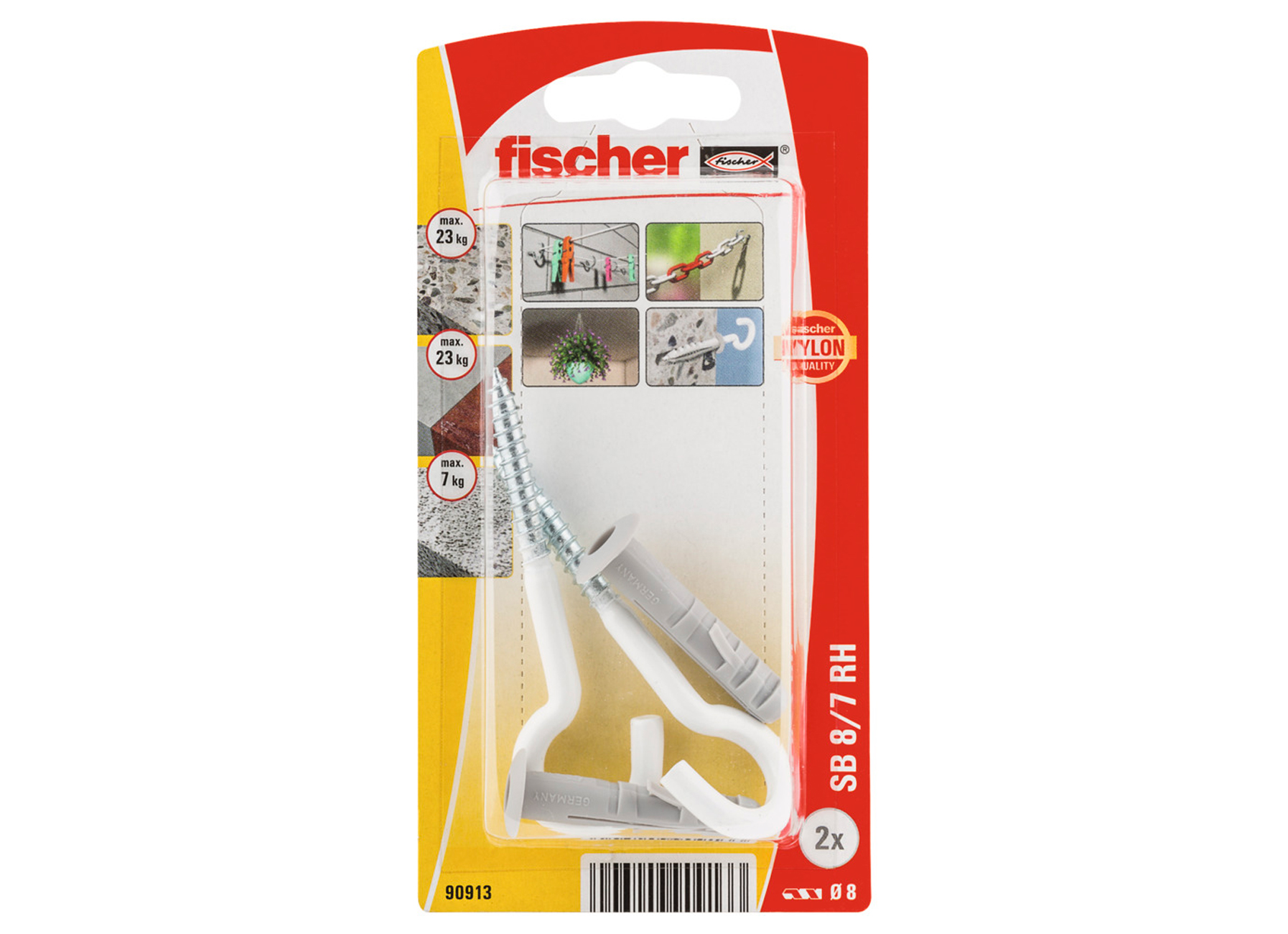 FISCHER SPREIDPLUG MET HAAK SB 8/7 K NV