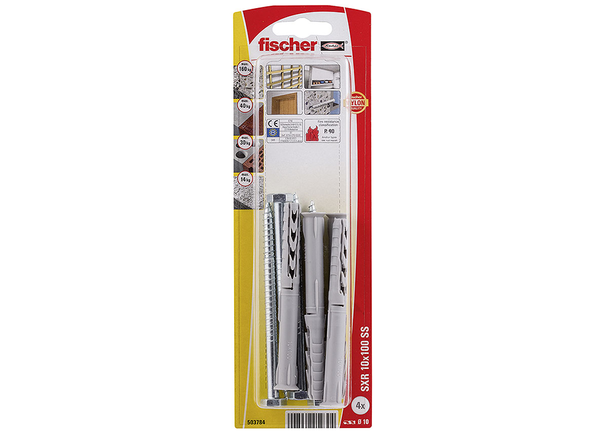 FISCHER CONSTRUCTIEPLUG MET ZESKANTBOUT SXR 10X100 SS K NV (4)