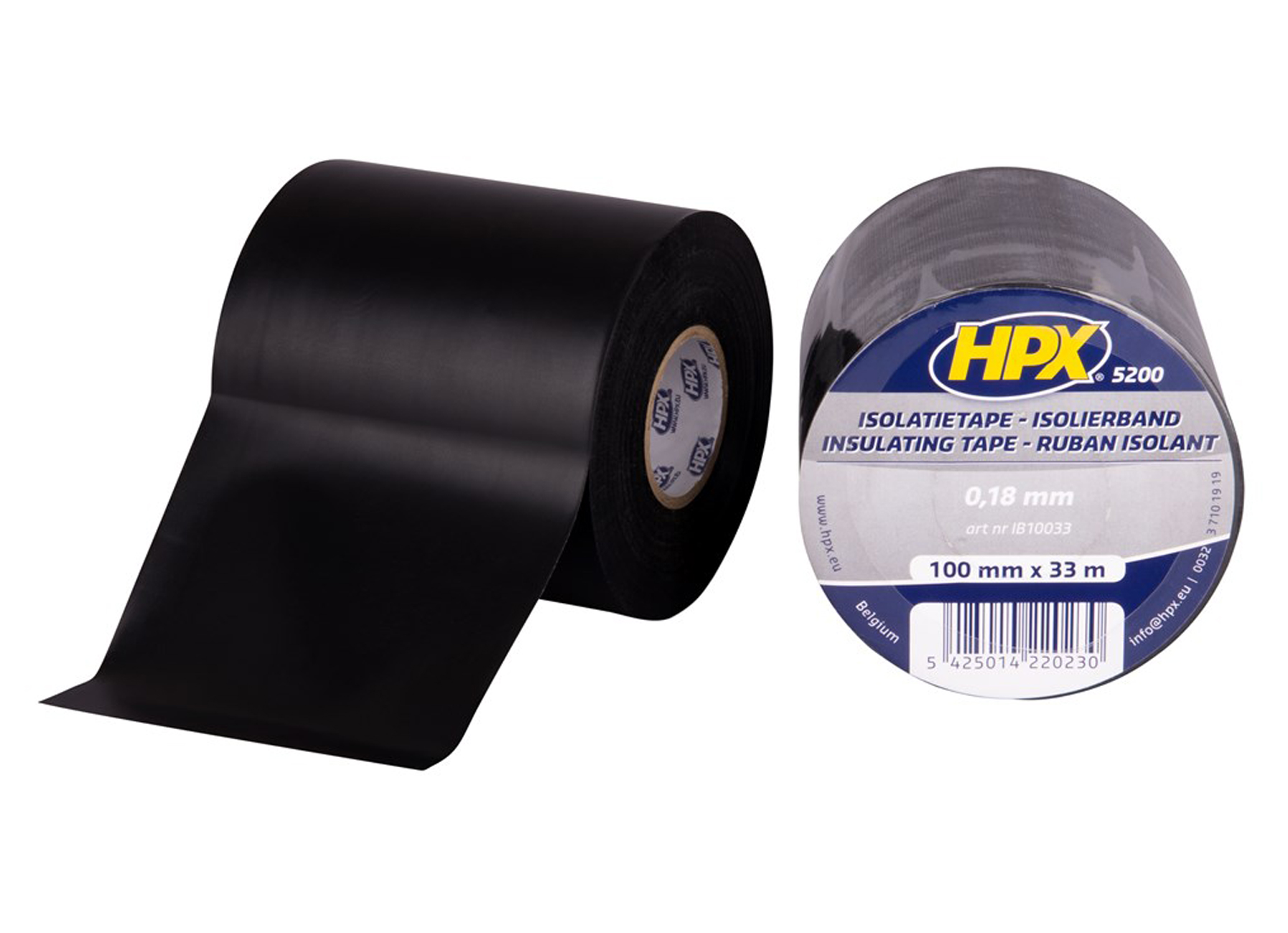 HPX ISOLATIETAPE ZWART 100MM X 33M