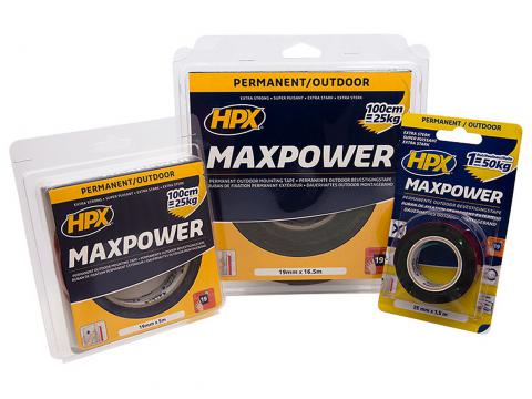 HPX MAXPOWER OUTDOOR NOIR 25MM X 1,5M