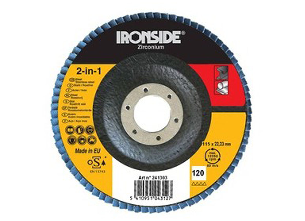 IRONSIDE DISQUE A LAMELLES ZIRCONIUM P40 125X22MM