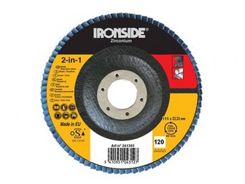 IRONSIDE DISQUE A LAMELLES ZIRCONIUM P60 125X22MM
