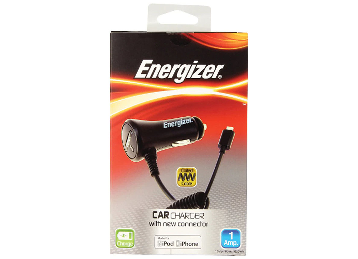 ENERGIZER OPLADER 12-24V 1A MET LIGHTNING CONNECTIE