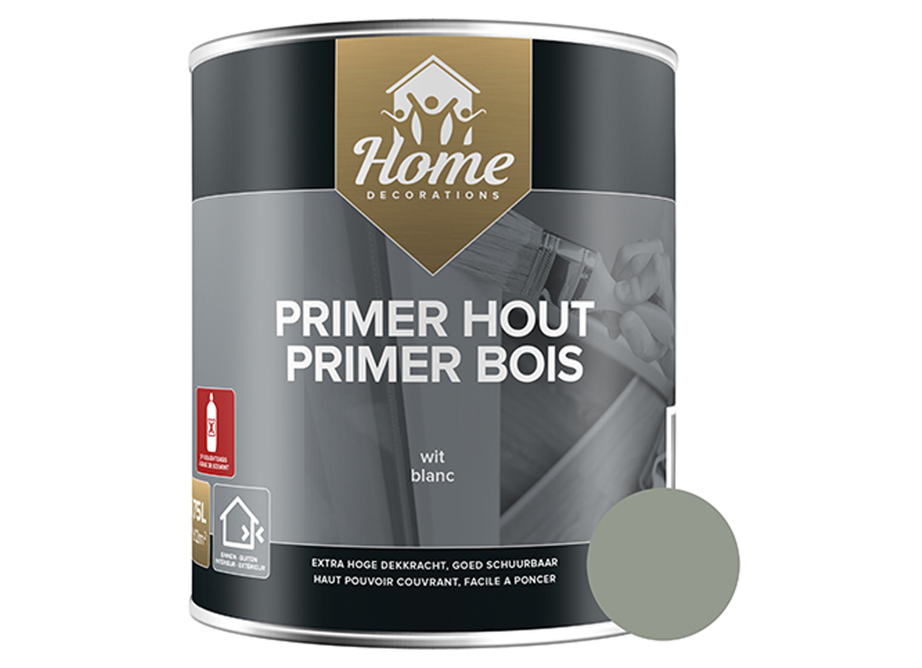 PRIMER HOUT GRIJS 750ML